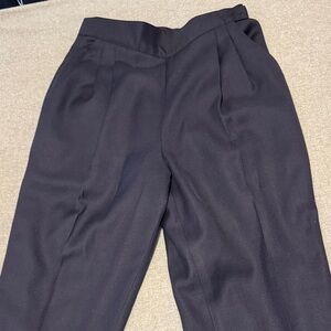 Classic Navy Pleated Trousers